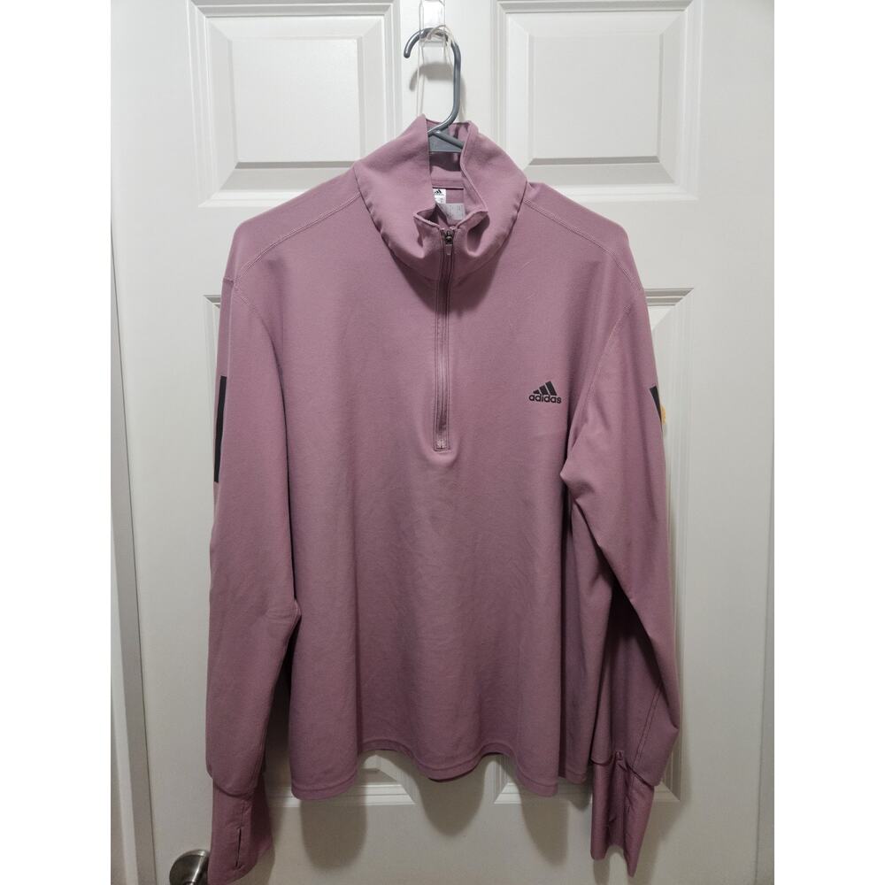 Adidas Women's Own The Run 1/2 Zip Sweatshirt Pullover Top Wonder Orchid XL